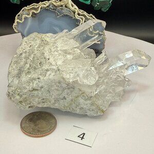 Clear Quartz Cluster 325g - Sparkly Druzy Crystal Specimen Natural Brazil Raw 4